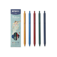 Minimalisme rêve de retour à `` Dunhuang Color Gel Pen 5 couleurs Couleur vintage Macarons stylos coffre-cadeau